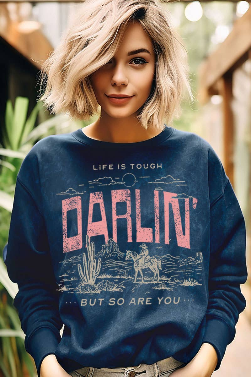 DARLIN MINERAL WASHED SWEATWHIRTS