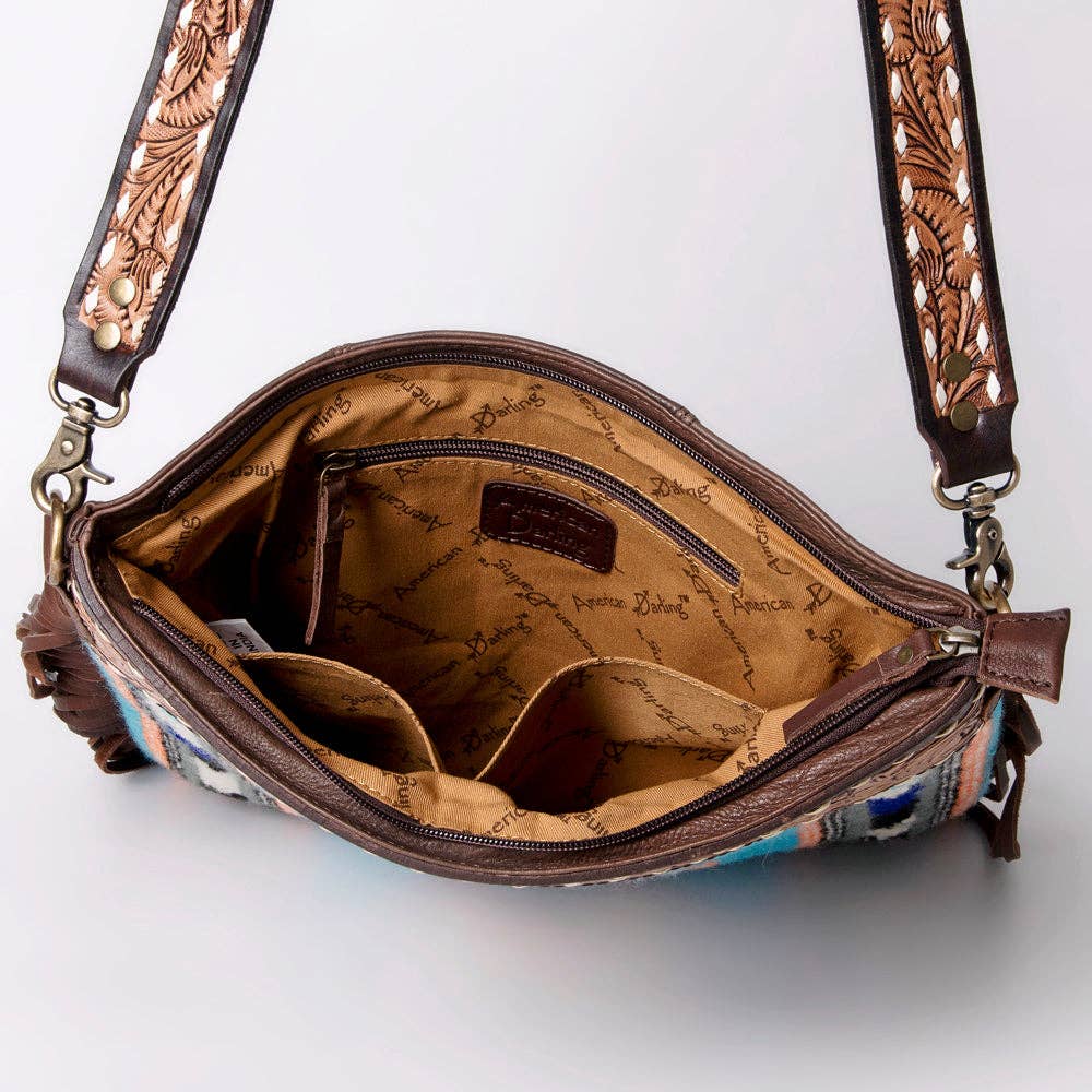 American Darling Crossbody Genuine Hand Tooled Western Leather Women Bag / Purse