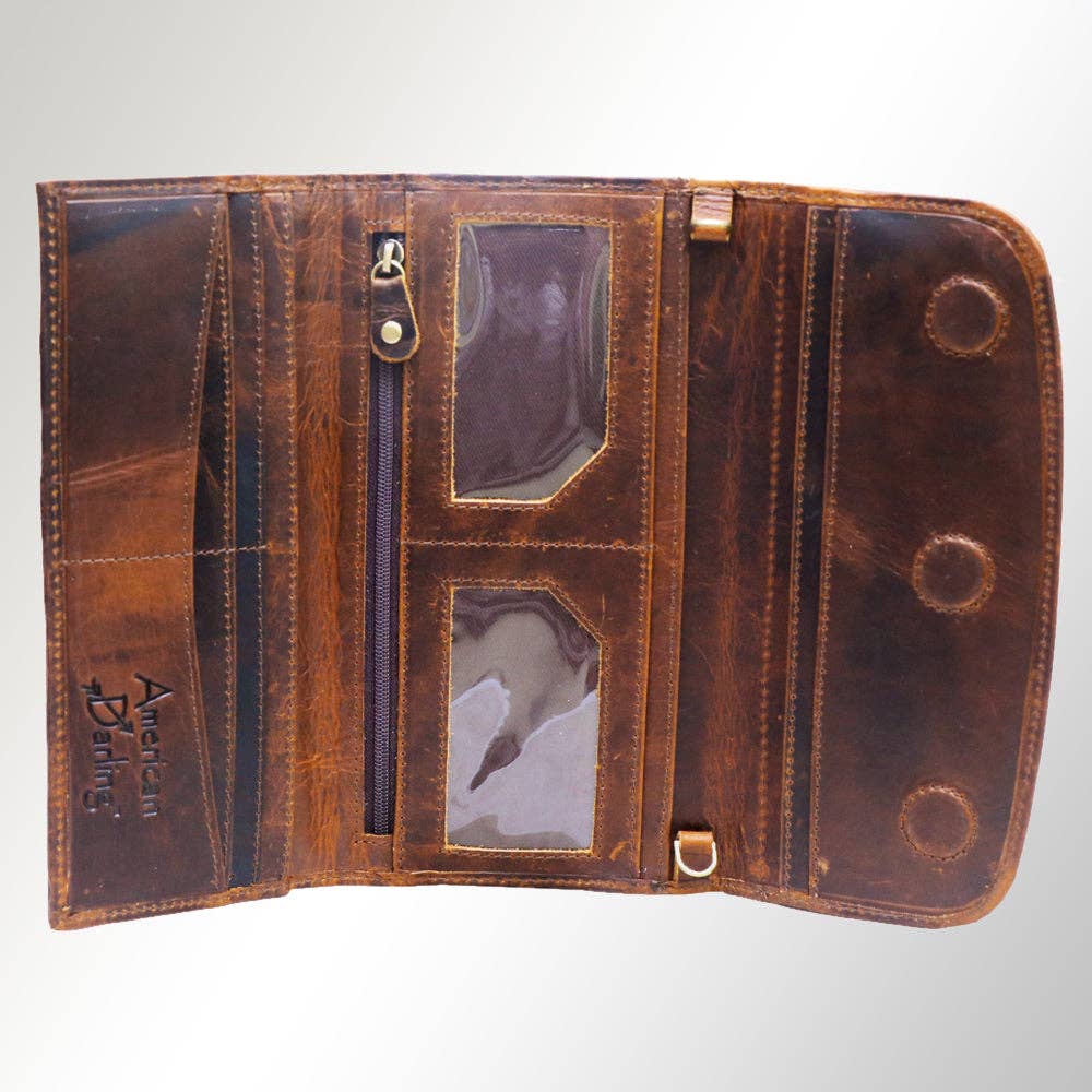 Wallet Genuine Western Leather Women Bag Freda