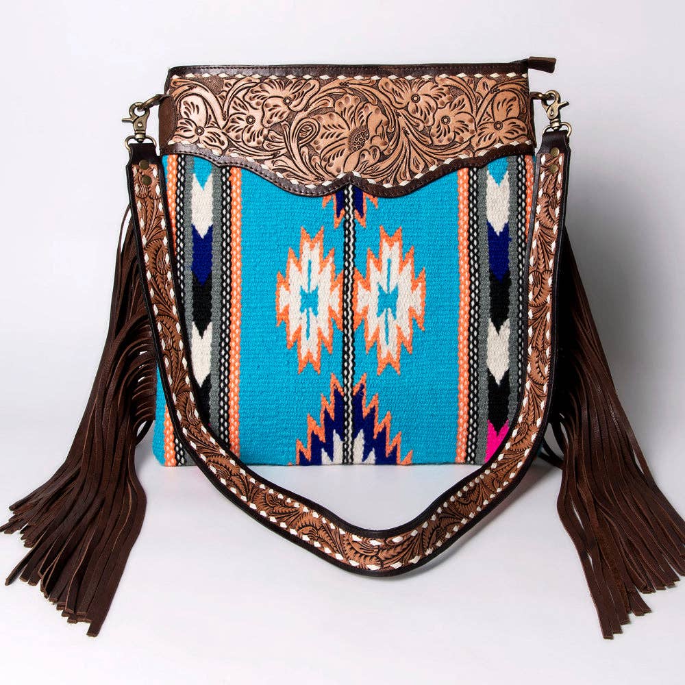 American Darling Crossbody Genuine Hand Tooled Western Leather Women Bag / Purse