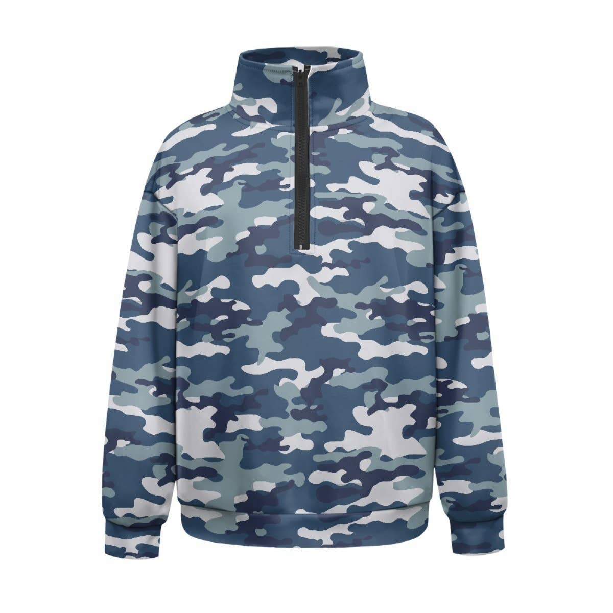 Hunting Green camo quarter zip sweatshirt