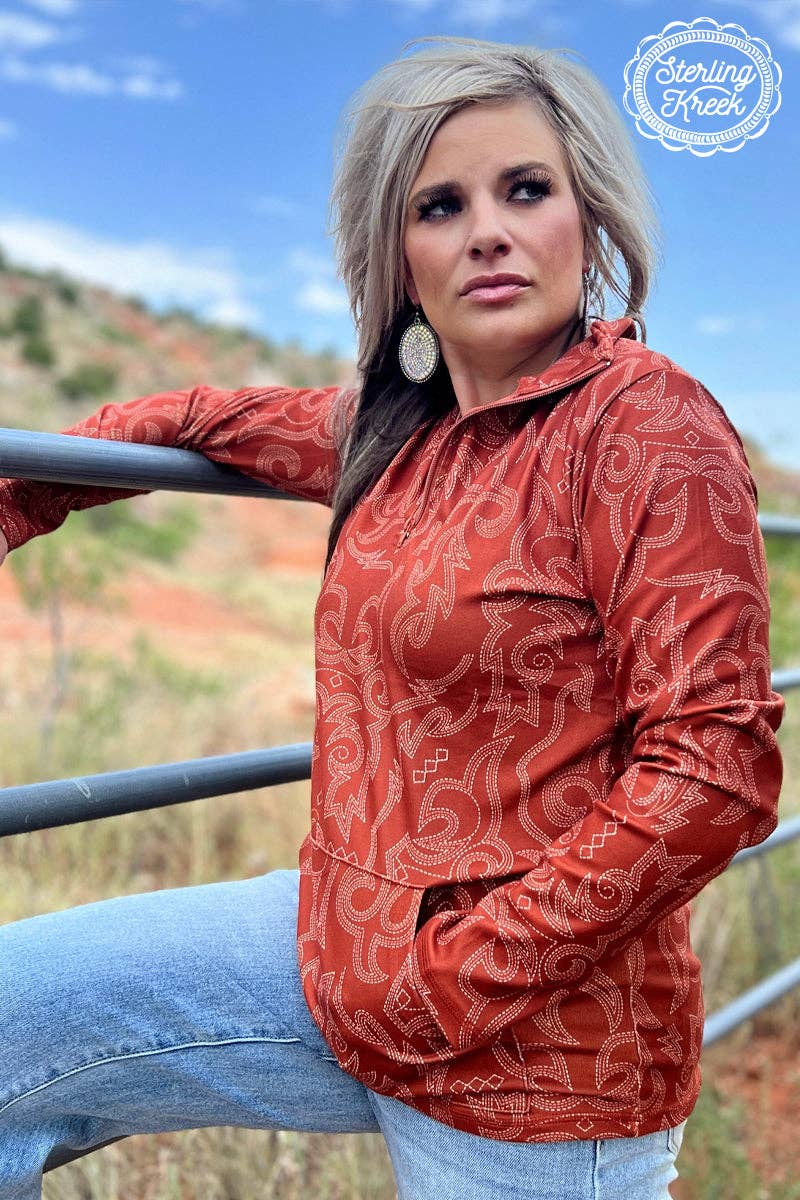 The Rustic Ranch Rust Pullover