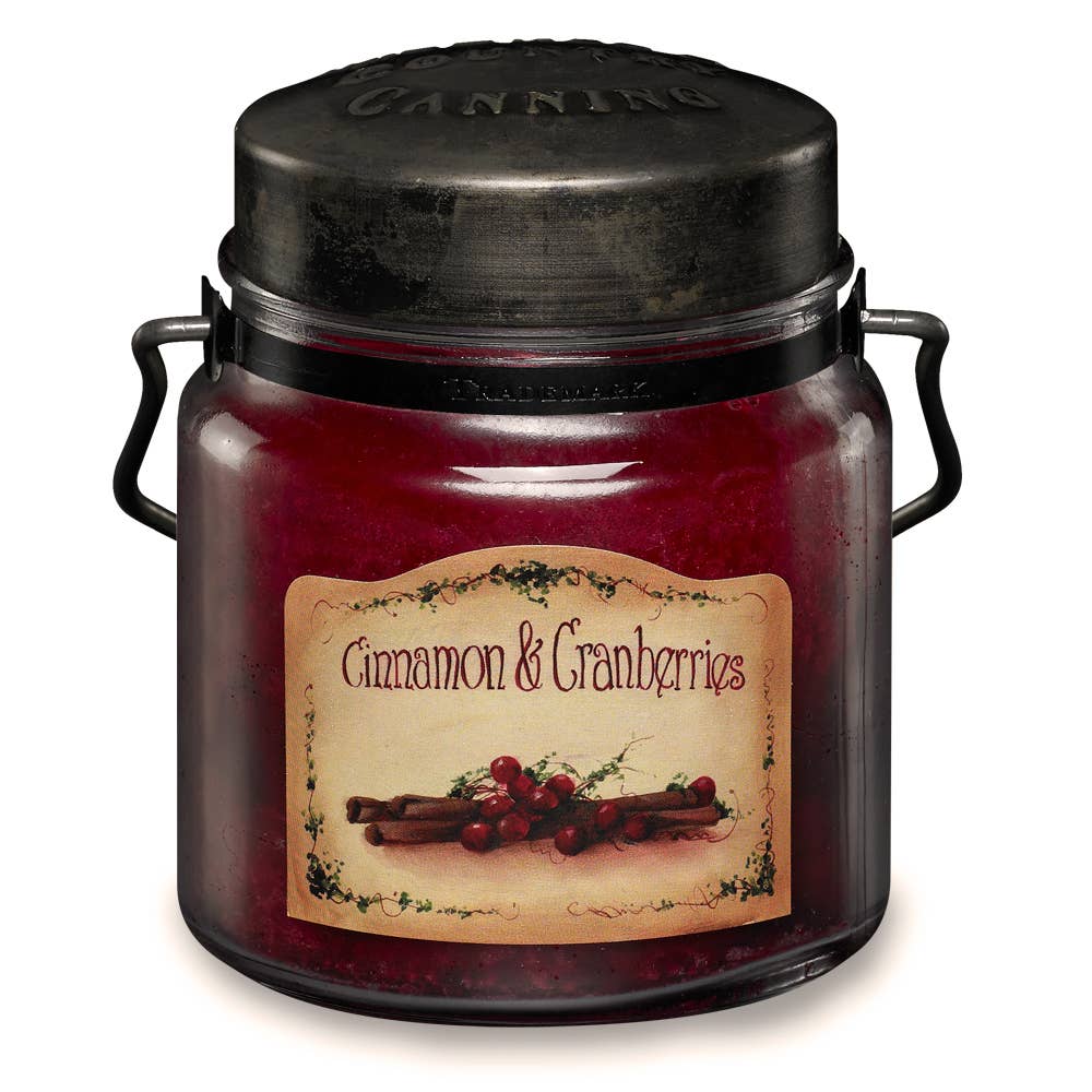 Classic Jar Candle-16oz-CINNAMON & CRANBERRIES