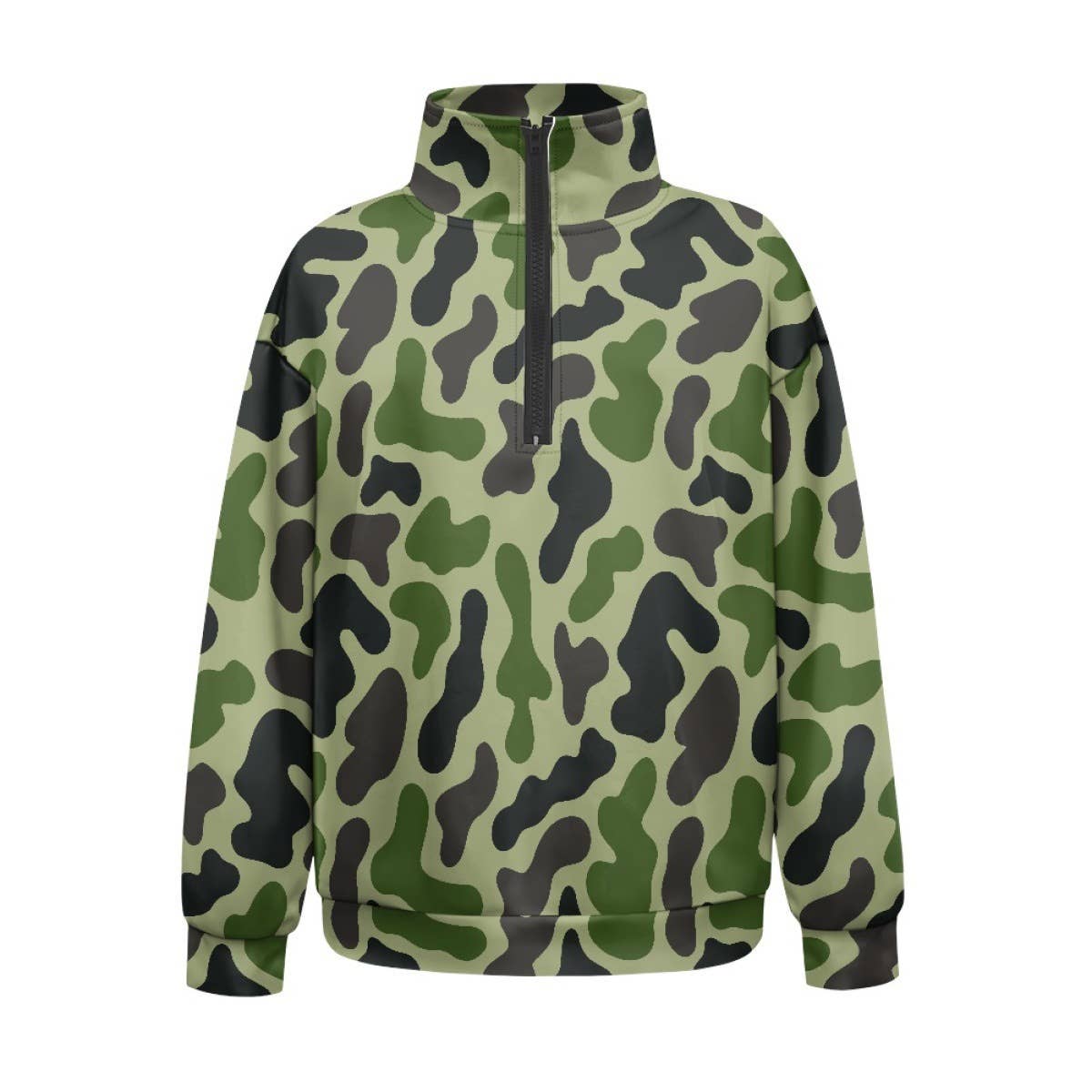 Hunting Green camo quarter zip sweatshirt