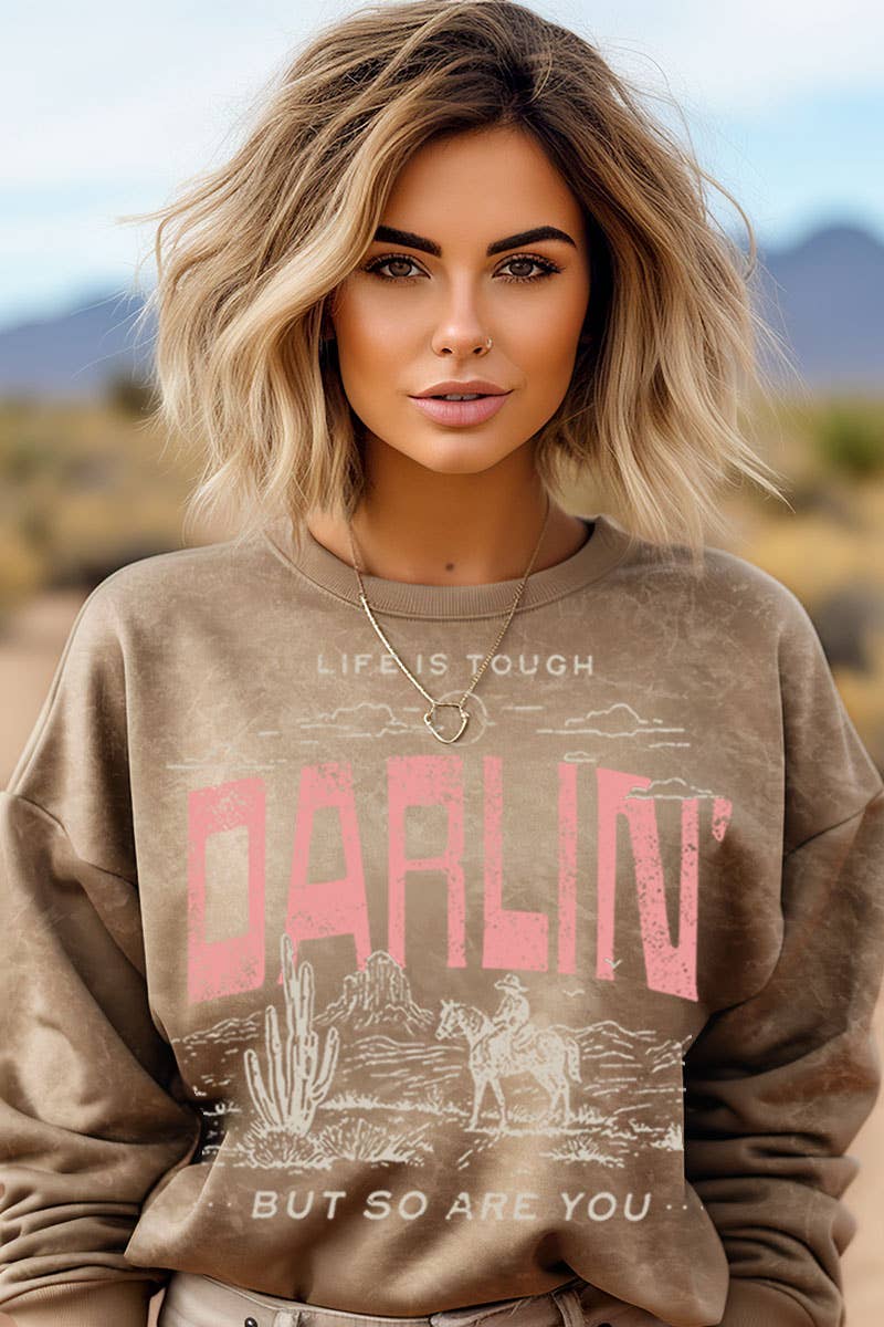 DARLIN MINERAL WASHED SWEATWHIRTS