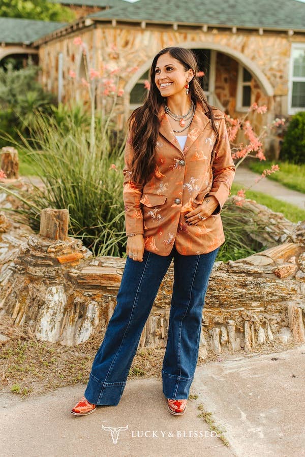 Dark Wash Mid Rise Bootcut Jeans W Front Pockets Lucky and Blessed