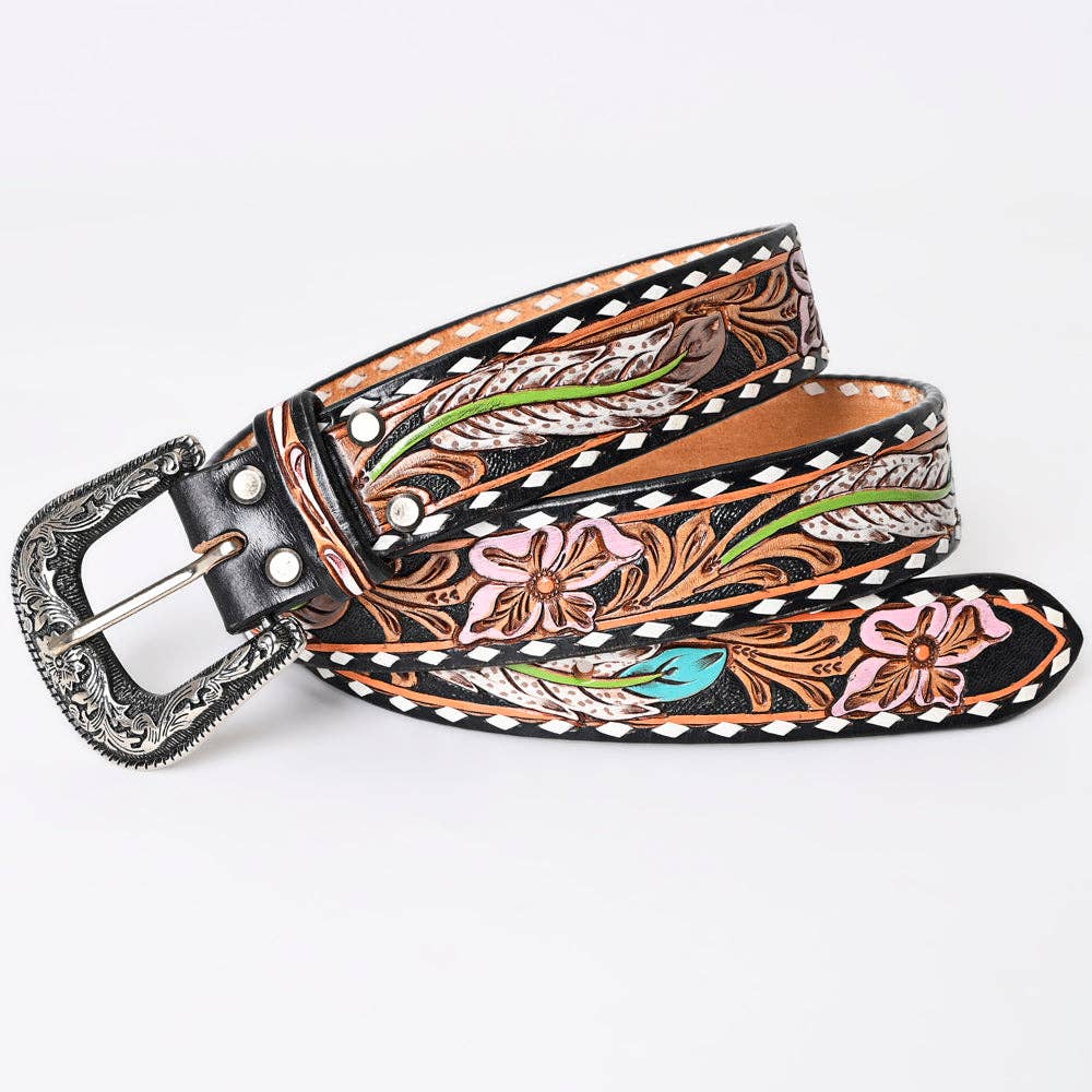 American Darling Feathers and Flowers Belt