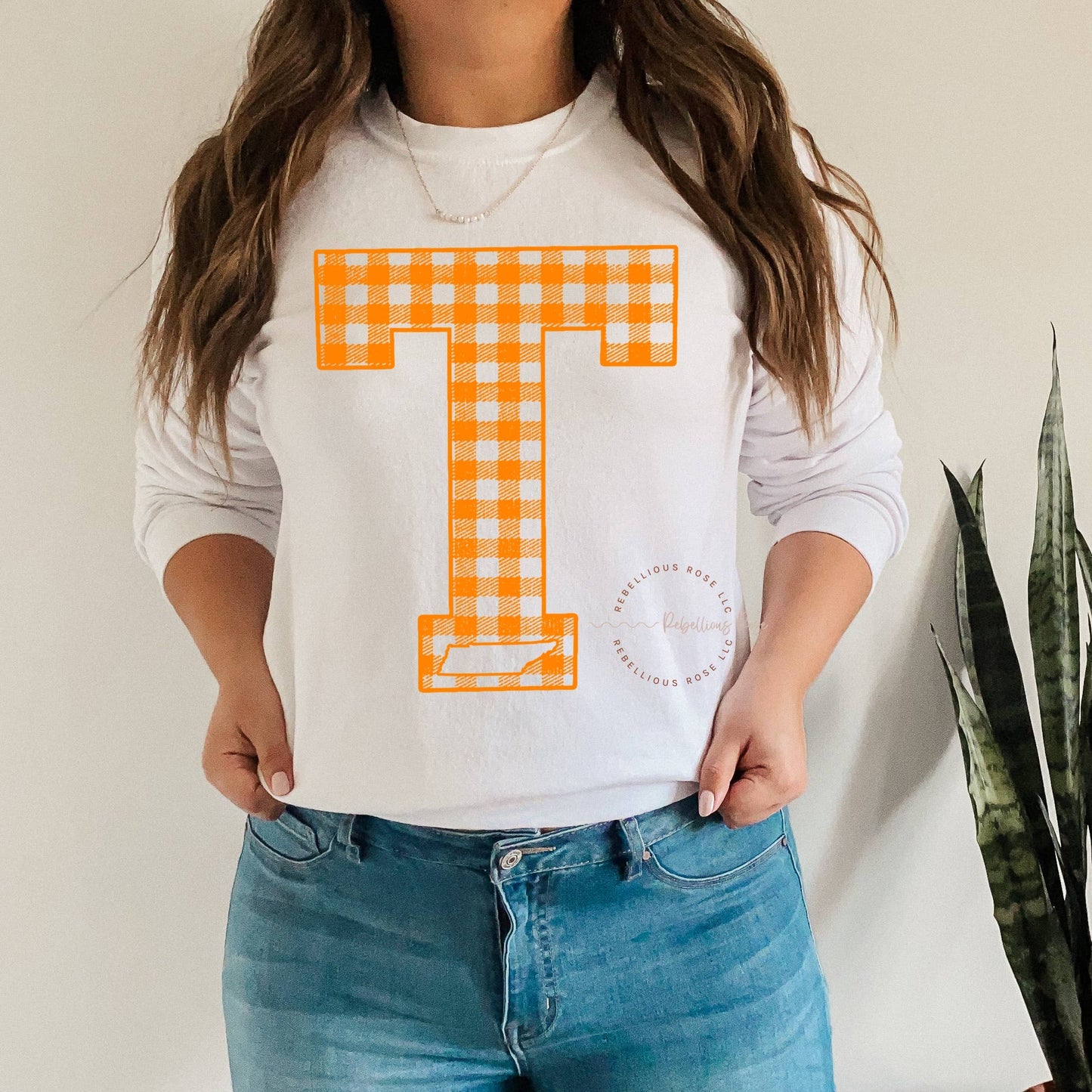 Checkered Tennessee Vols Graphic Crewneck Sweatshirt