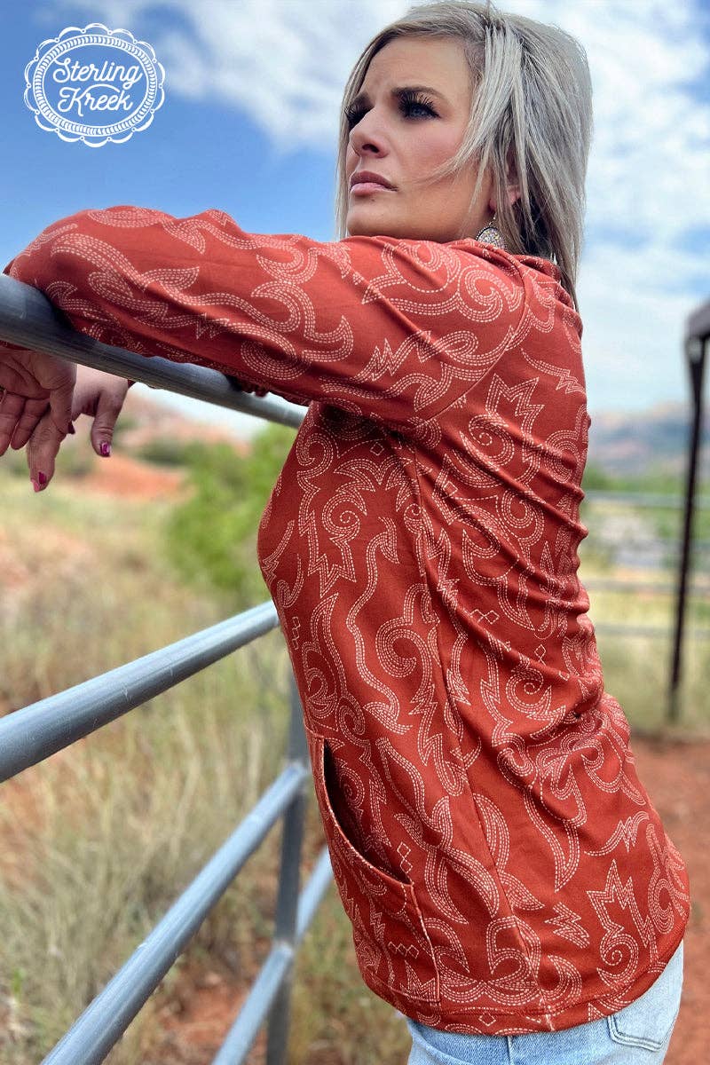 The Rustic Ranch Rust Pullover