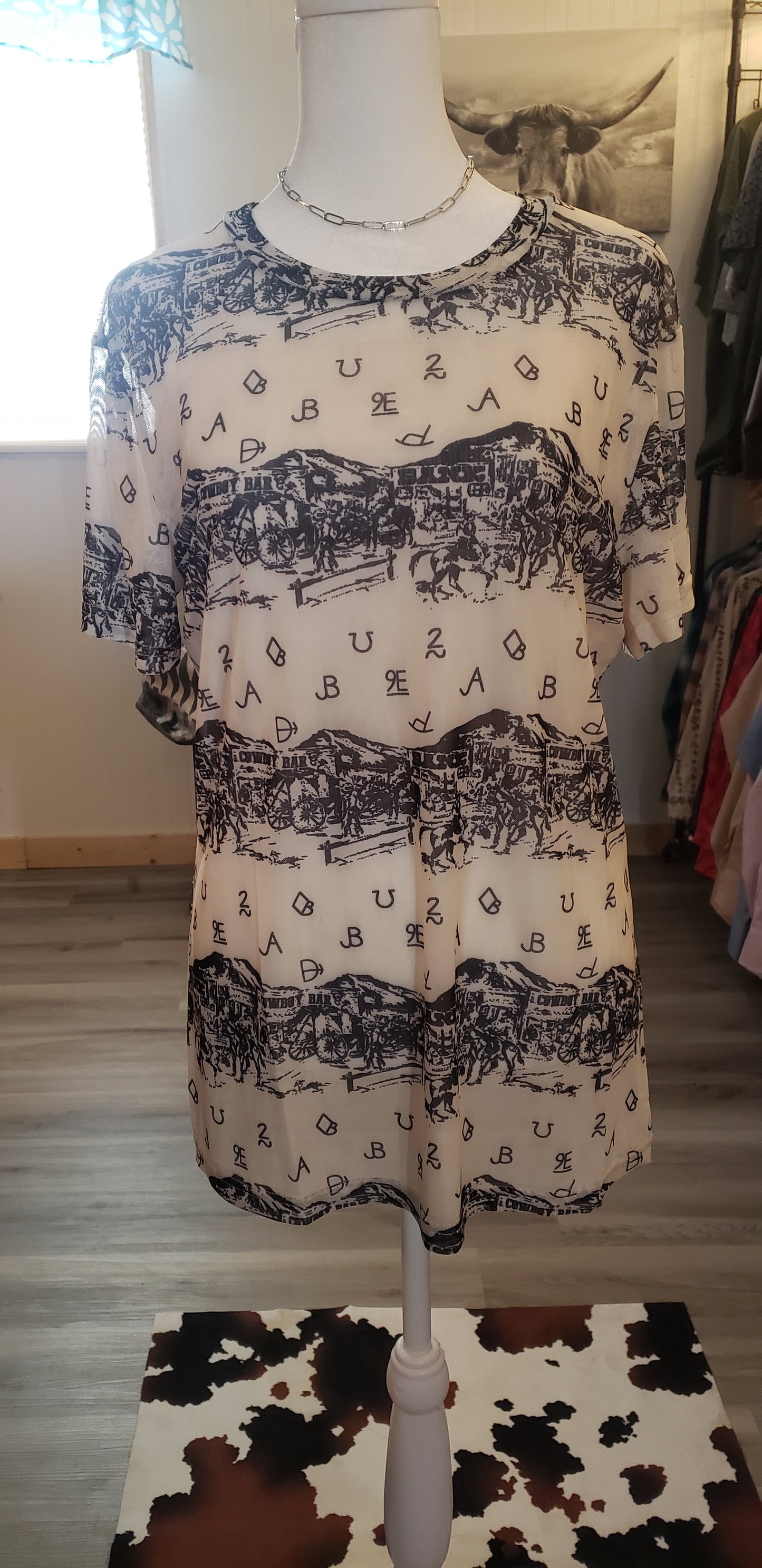 High Noon Mesh Tee with Cami Beige