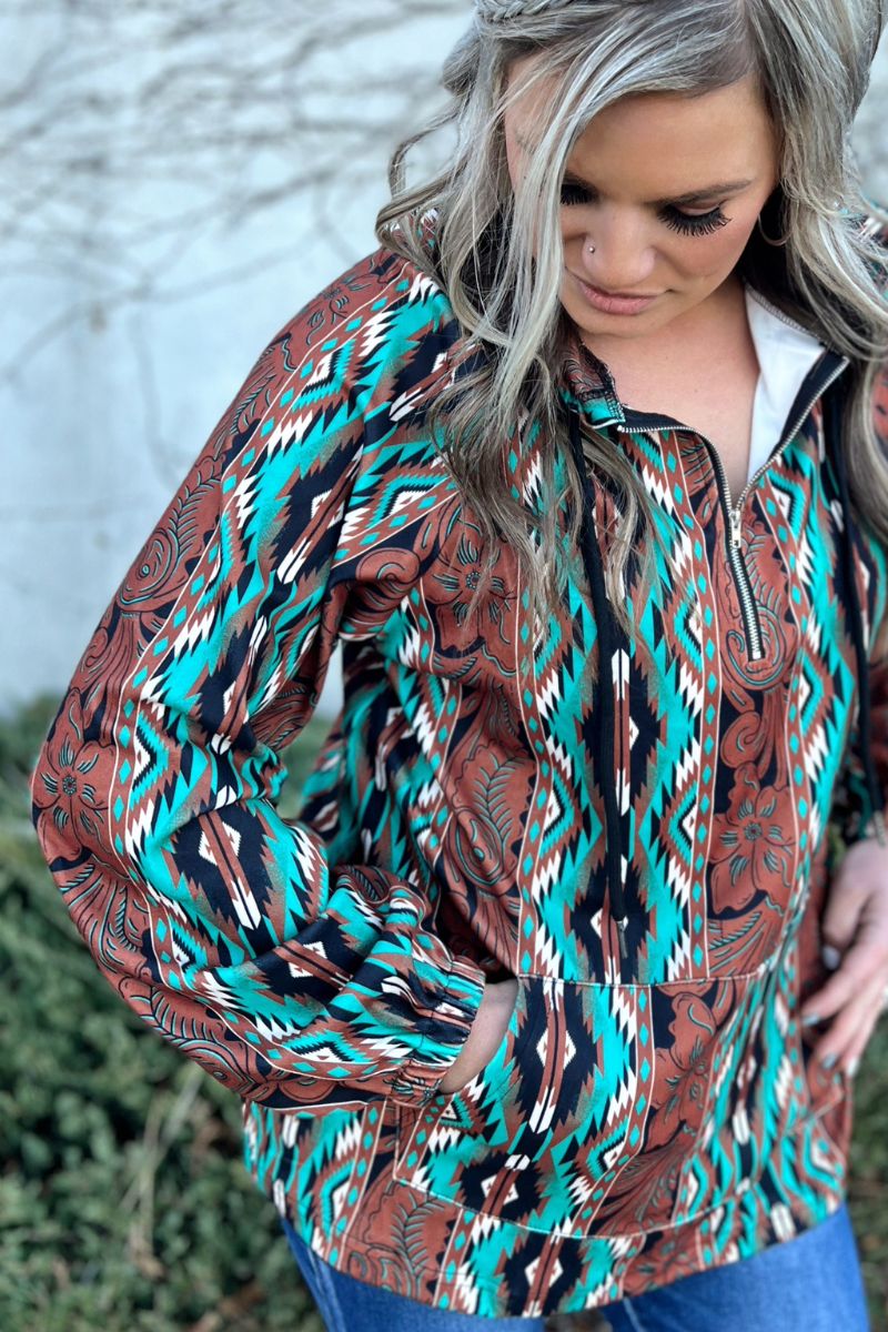 Southbound Oversized Tooled Pullover by Sterling Kreek