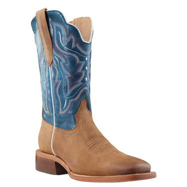 R. Watson Women's Goat Square Toe Sundial Brown Boot 11 inches high