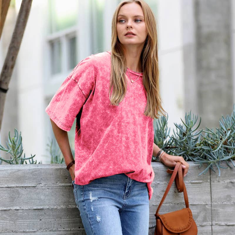 Vintage Wash Oversize Cotton Tee