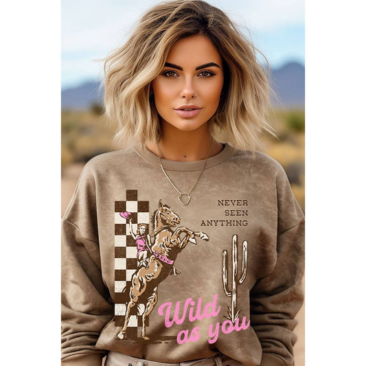 Never Seen Anything Wild As You Mineral Wash Sweatshirt