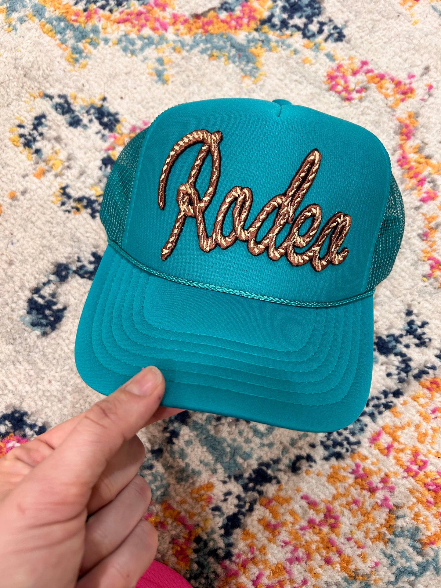 Rodeo Rope Trucker Hat | Western | Cowboy Cap | Yeehaw