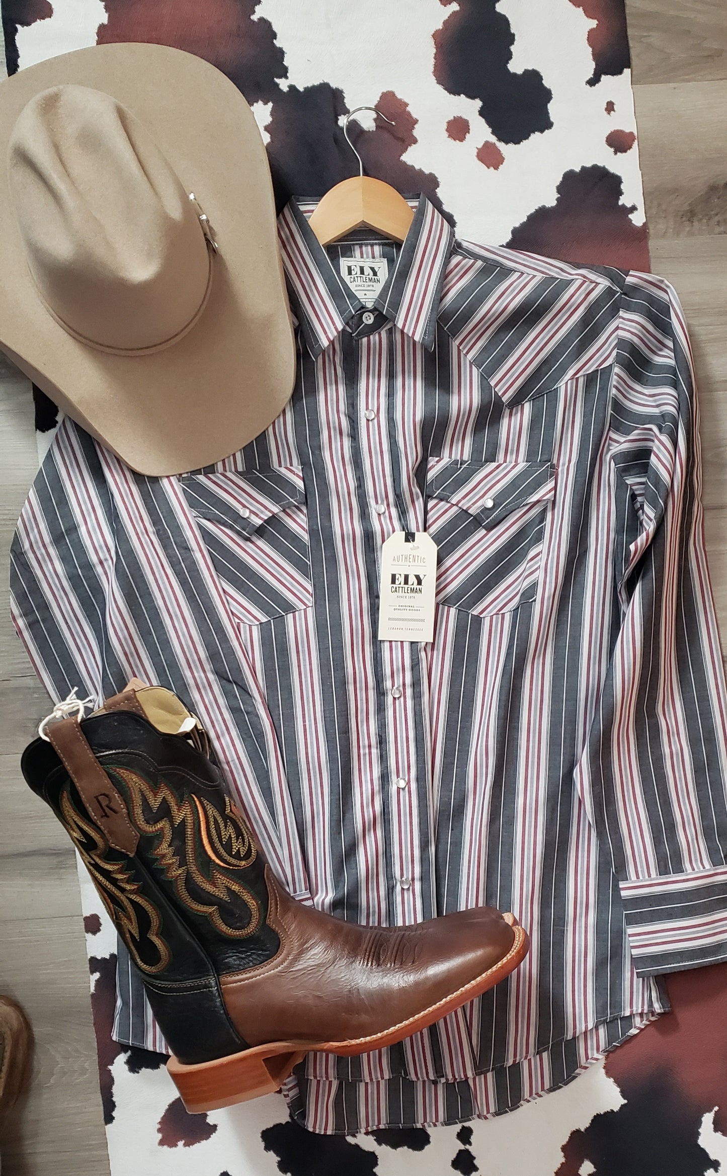 The Joey Men's Pearl Snap Shirt from Ely Cattleman