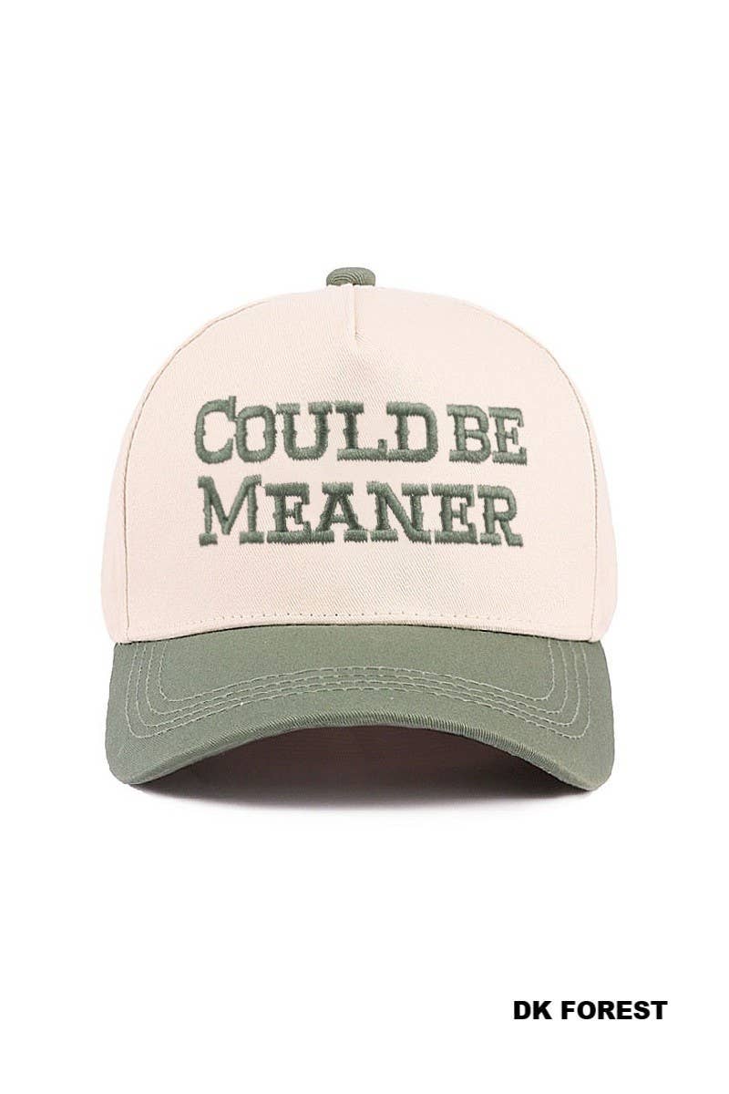 Could Be Meaner Two Tone Cotton Cap