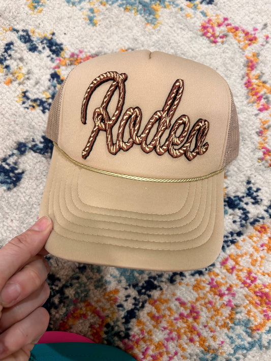 Rodeo Rope Trucker Hat | Western | Cowboy Cap | Yeehaw