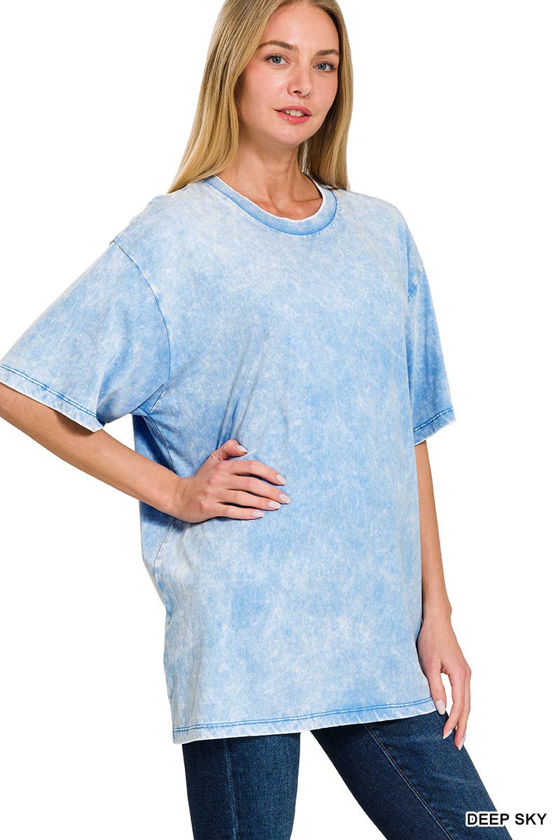 Vintage Wash Oversize Cotton Tee