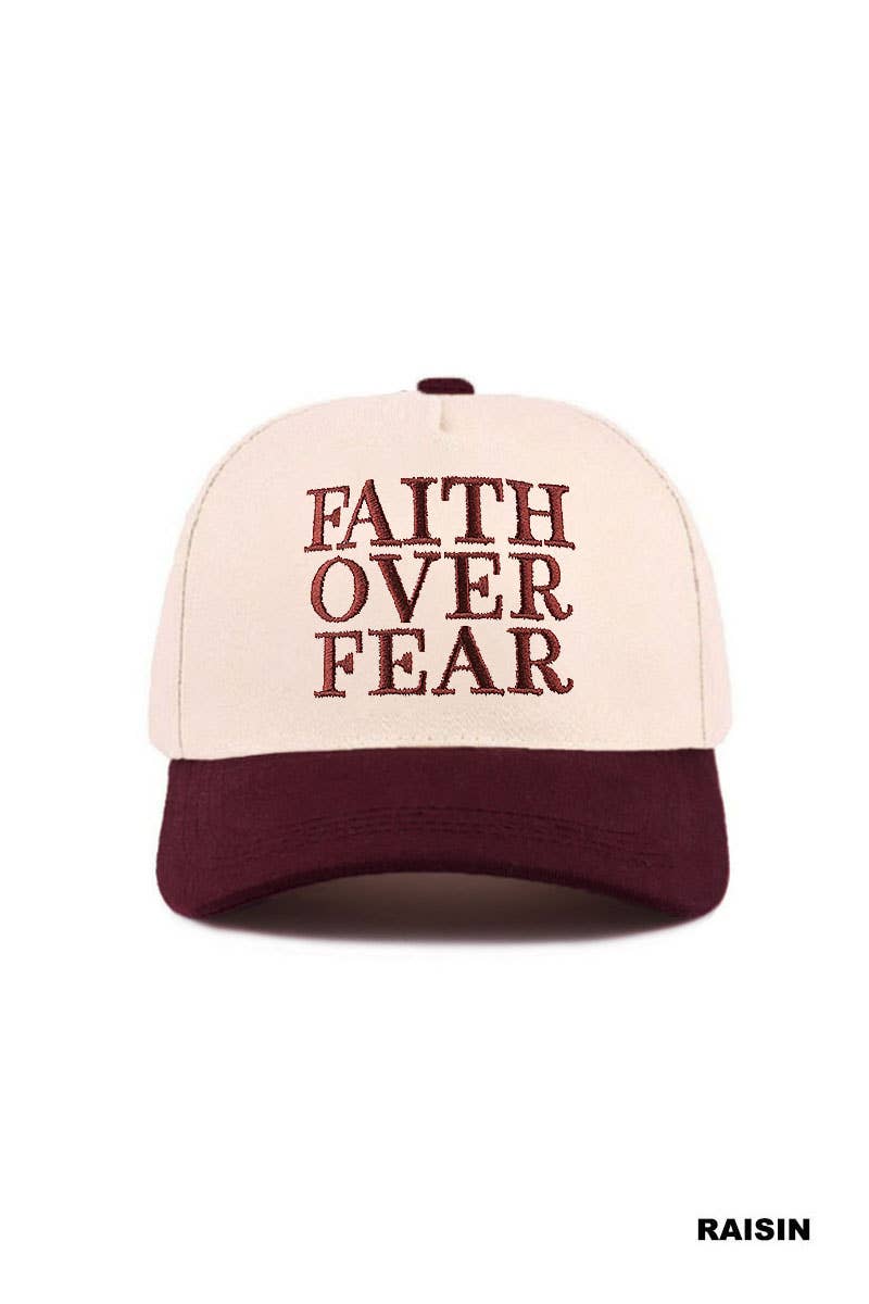 Faith Over Fear Two Tone Cotton Hat
