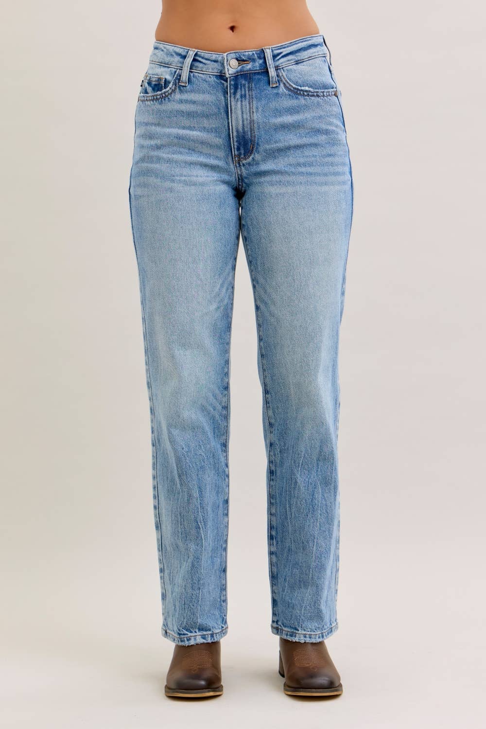 Judy Blue Mid Rise Rigid Magic Straight