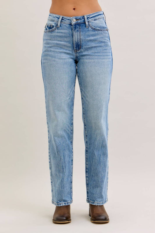 Judy Blue Mid Rise Rigid Magic Straight