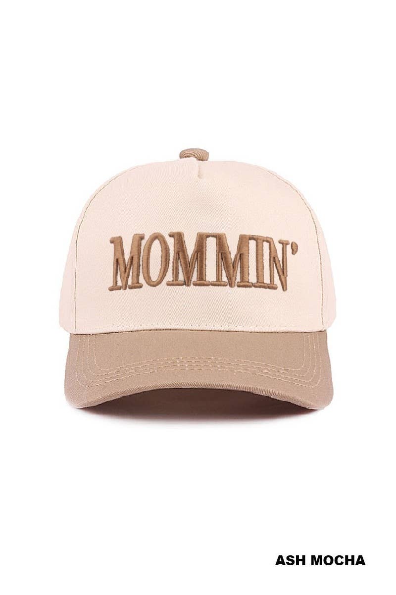 Mommin' Two Tone Canvas Cotton Cap