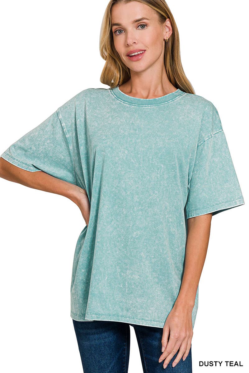 Vintage Wash Oversize Cotton Tee