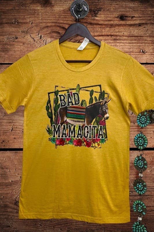 Bad Mamacita Cute, Donkey, Western  Graphic Tshirt