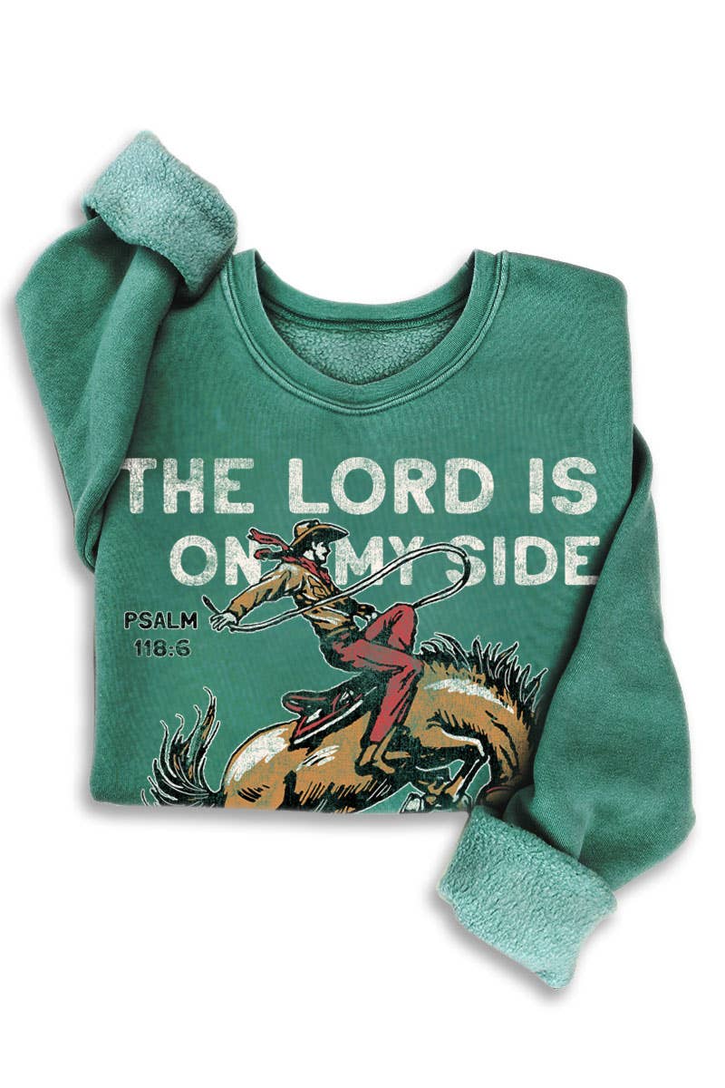 THE LORD IS ON MY SIDE MINERAL SWEATSHIRTS