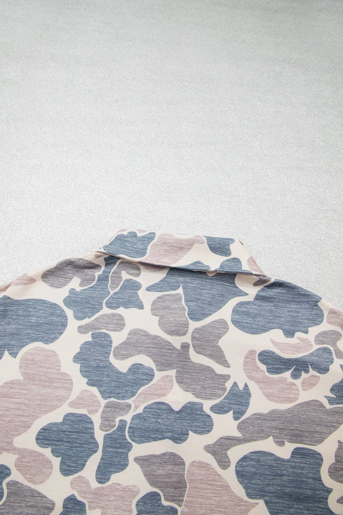 Casual Camouflage Collar Pullover Sweatshirt