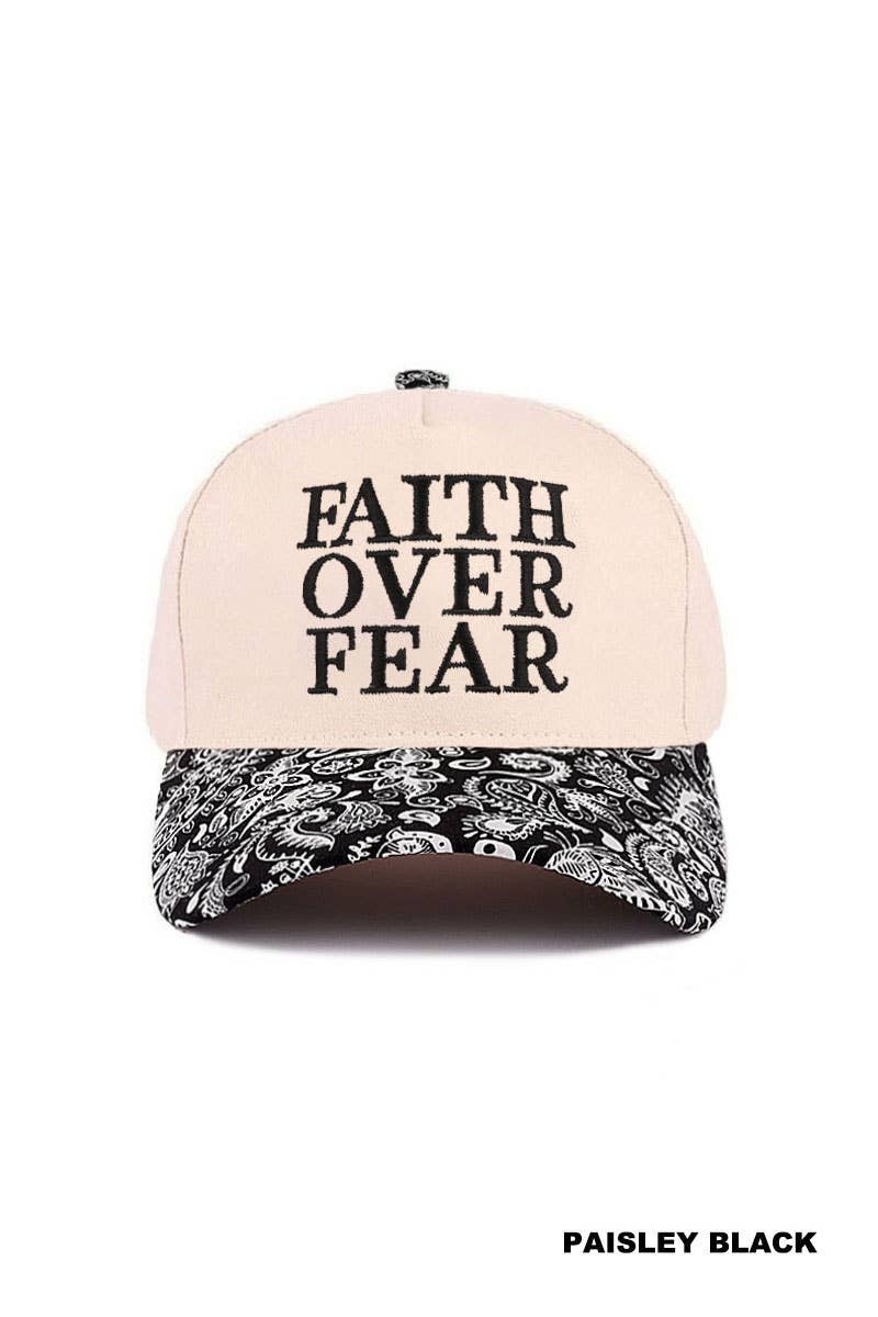 Faith Over Fear Two Tone Cotton Hat