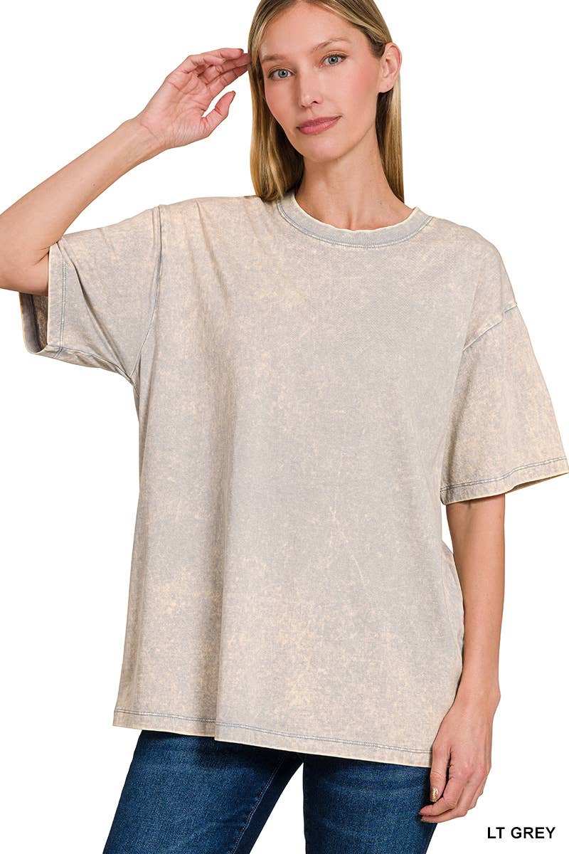 Vintage Wash Oversize Cotton Tee