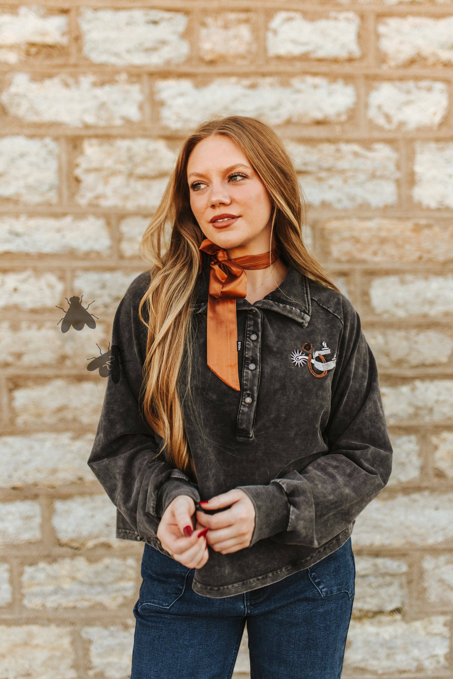 ROWEL 'EM UP PULLOVER *CHARCOAL