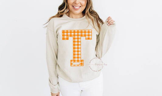 Checkered Tennessee Vols Graphic Crewneck Sweatshirt