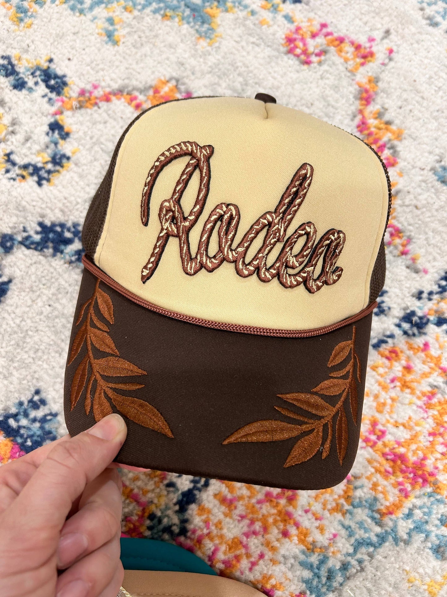 Rodeo Rope Trucker Hat | Western | Cowboy Cap | Yeehaw