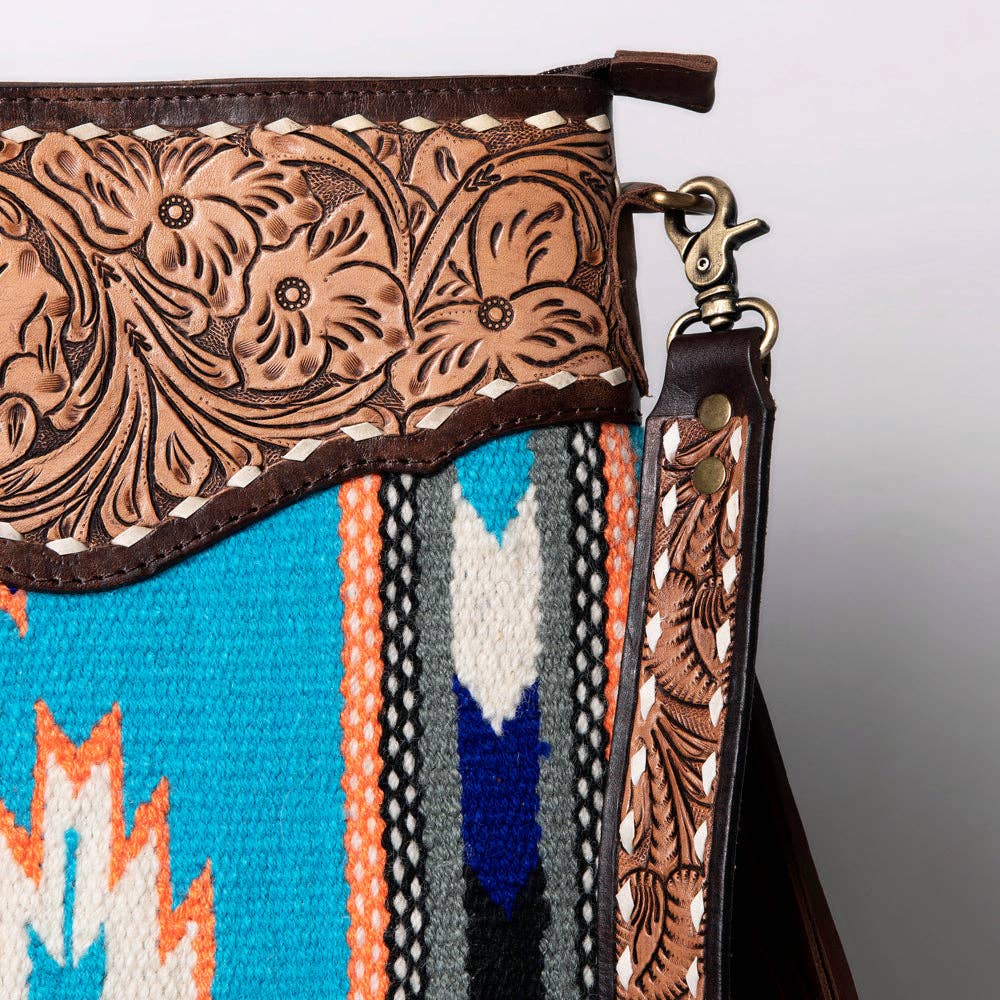 American Darling Crossbody Genuine Hand Tooled Western Leather Women Bag / Purse