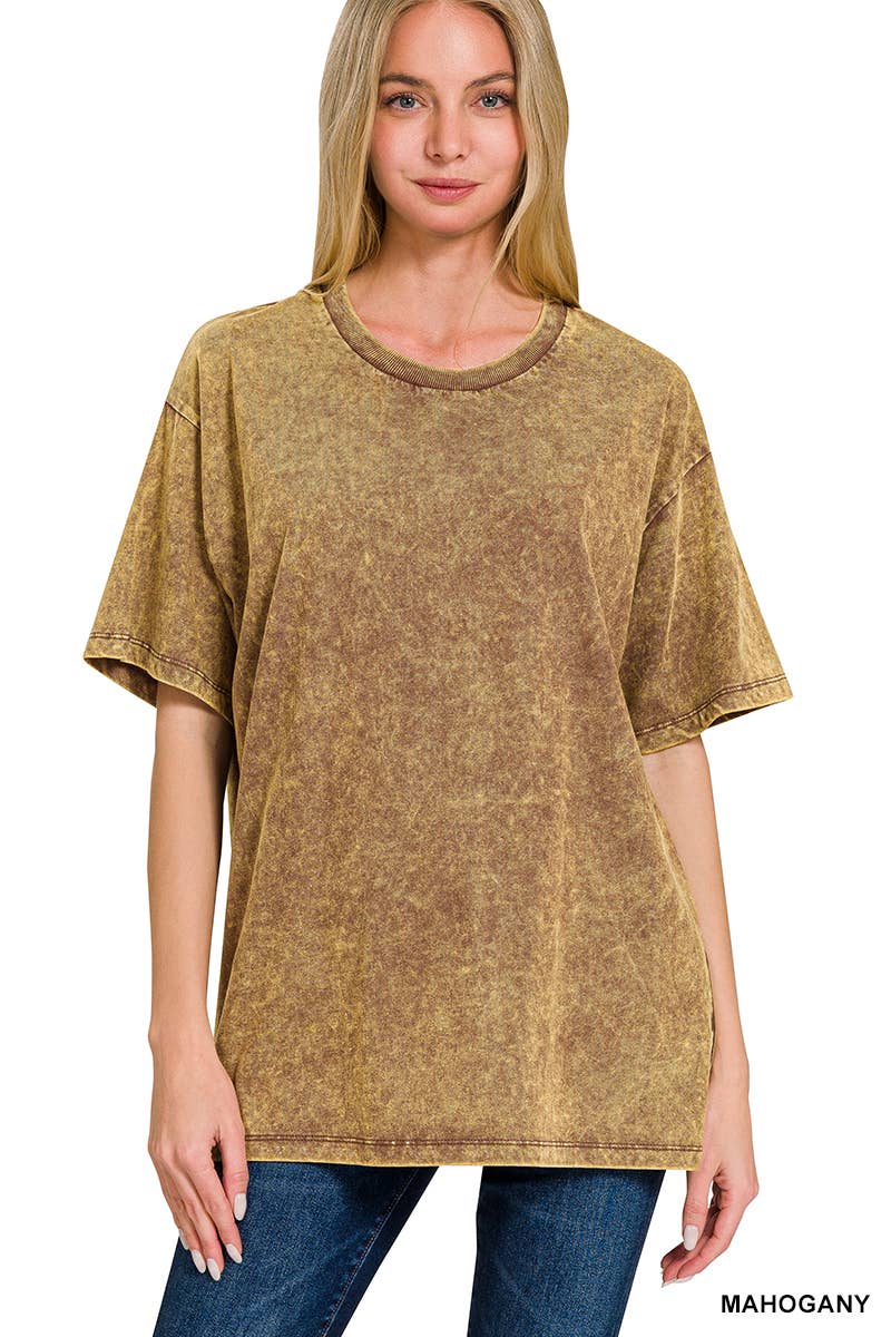 Vintage Wash Oversize Cotton Tee