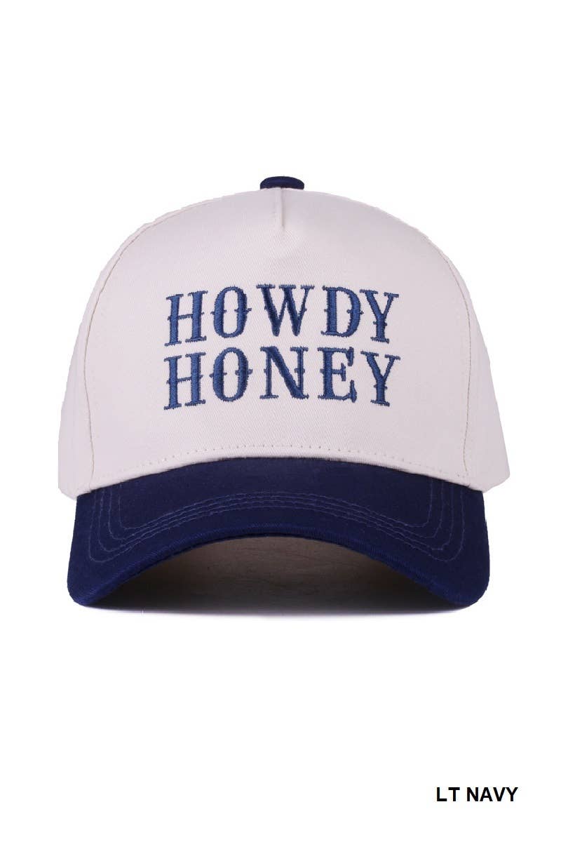 Howdy Honey Two-tone Canvas Cotton Cap