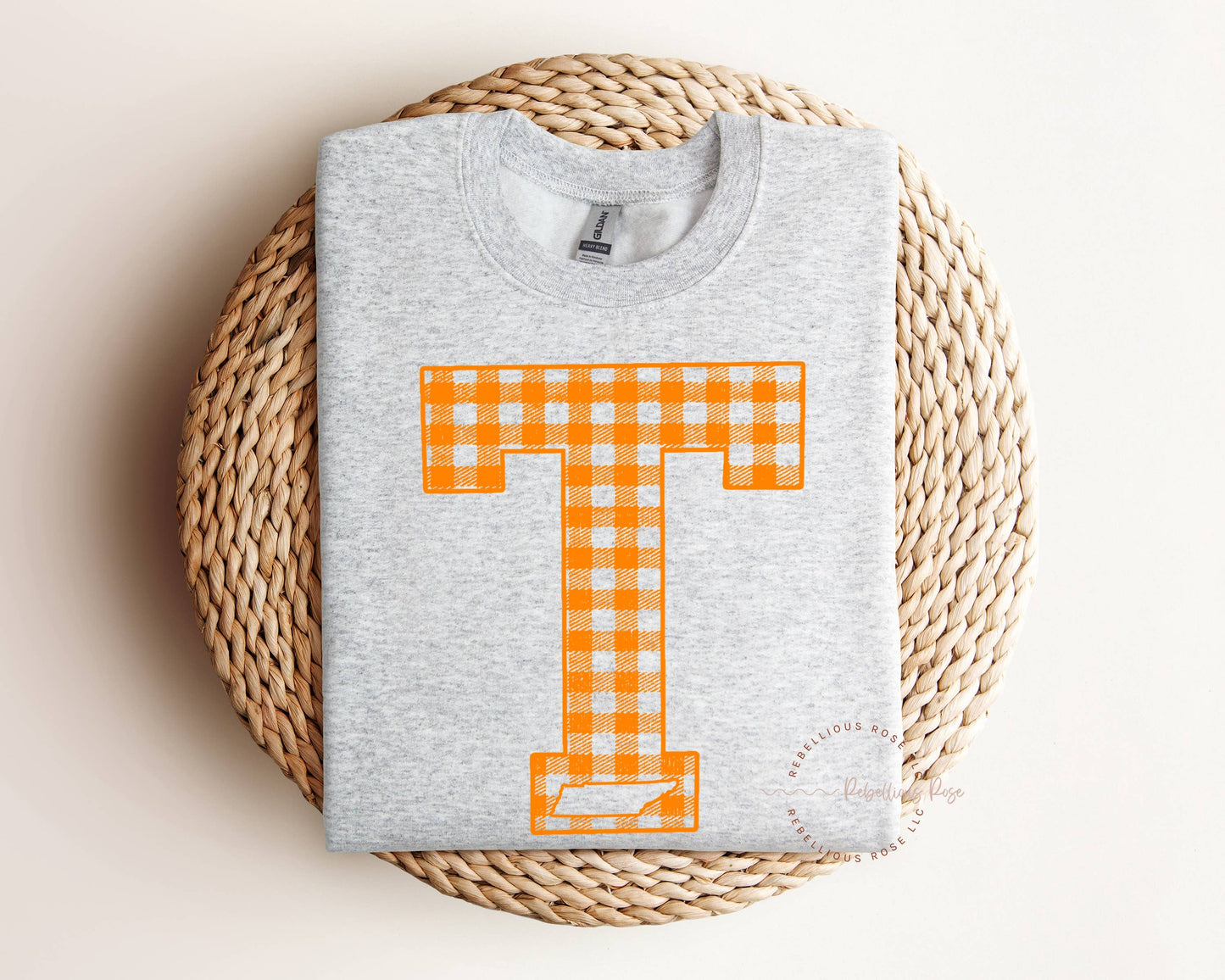 Checkered Tennessee Vols Graphic Crewneck Sweatshirt