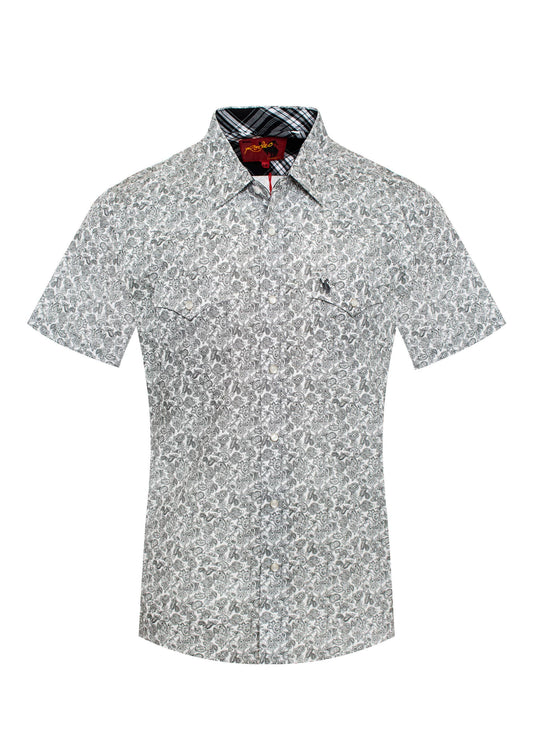 MEN'S SHORT SLEEVE SNAP WESTERN SHIRT