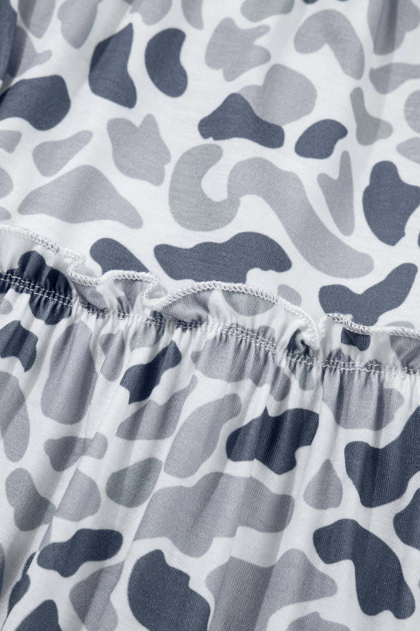 Western Leopard/camo Print Frilled Detail Drawstring Pants