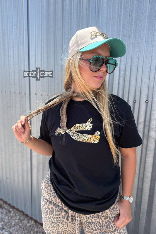 Leopard Spur Tee- BLACK