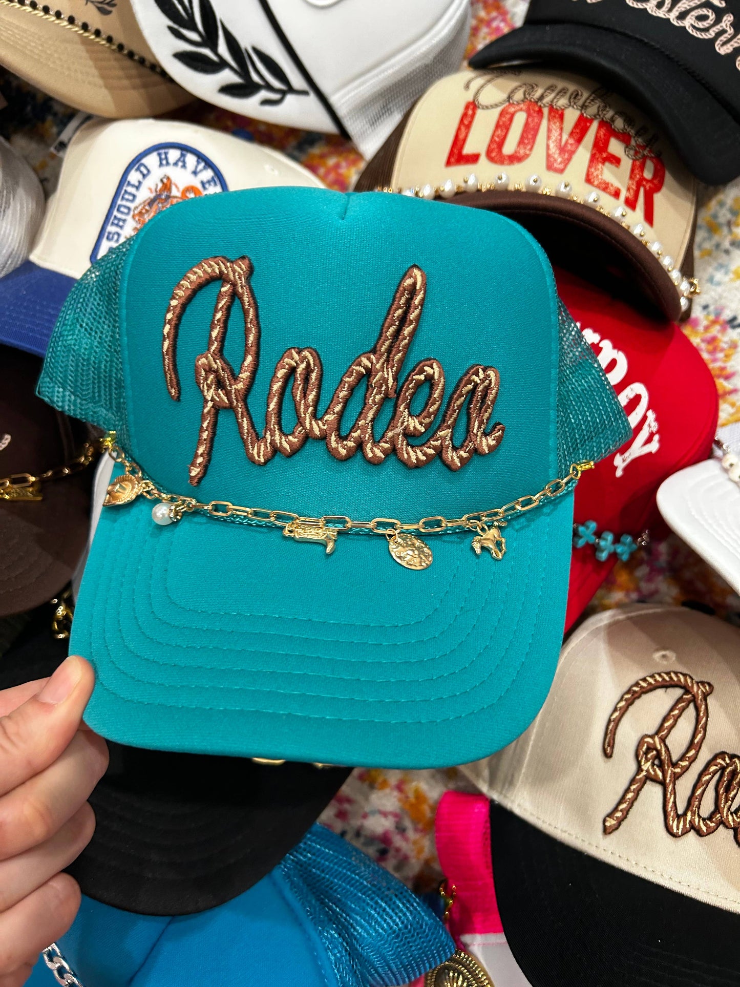 Rodeo Rope Trucker Hat | Western | Cowboy Cap | Yeehaw