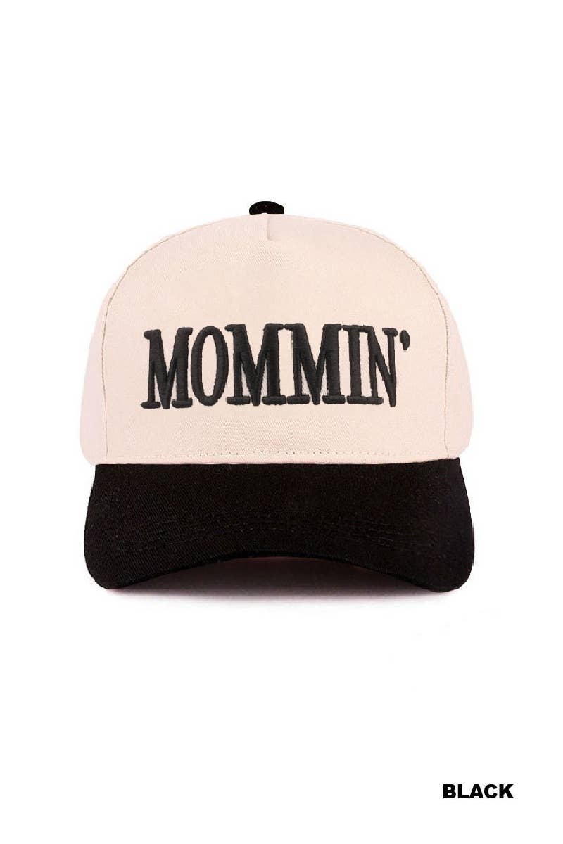 Mommin' Two Tone Canvas Cotton Cap