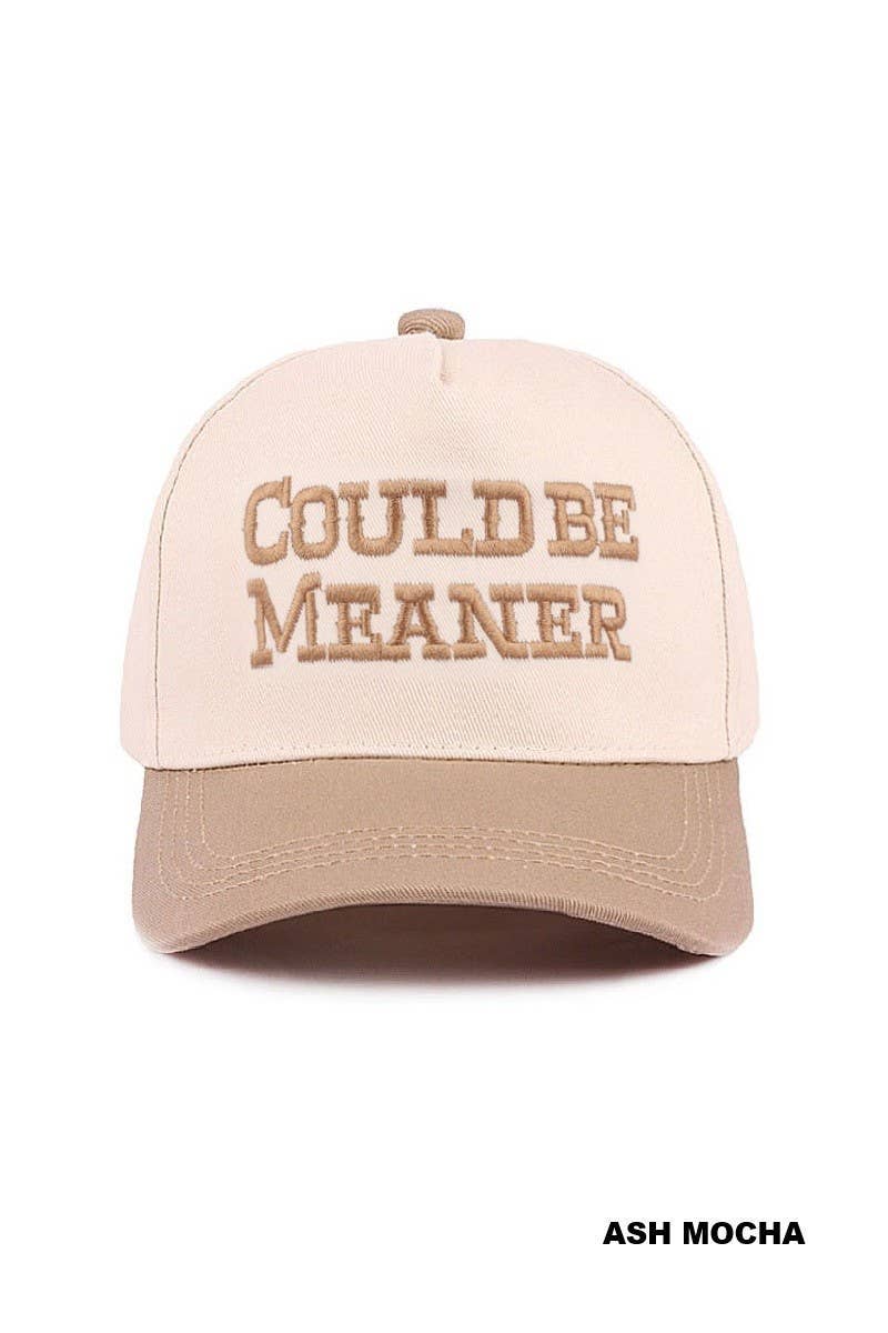 Could Be Meaner Two Tone Cotton Cap