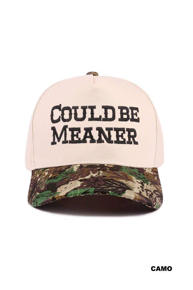 Could Be Meaner Two Tone Cotton Cap