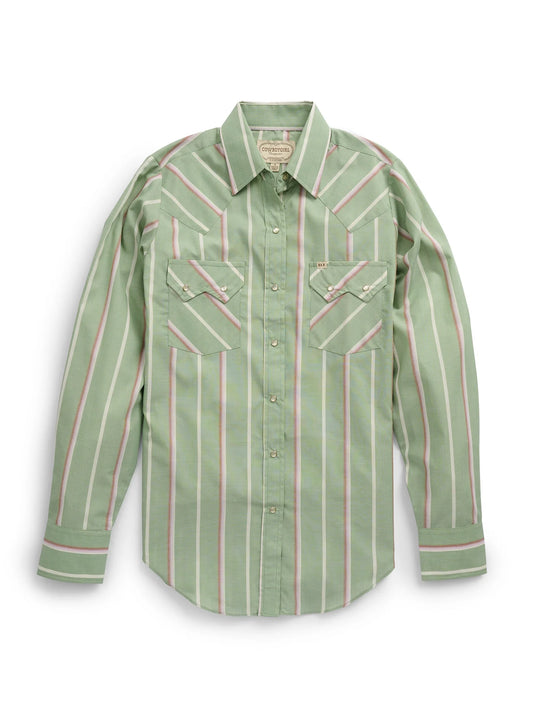 Ely Cattleman Women's Cowboygirl Sage Brush Striped Snap Shirt