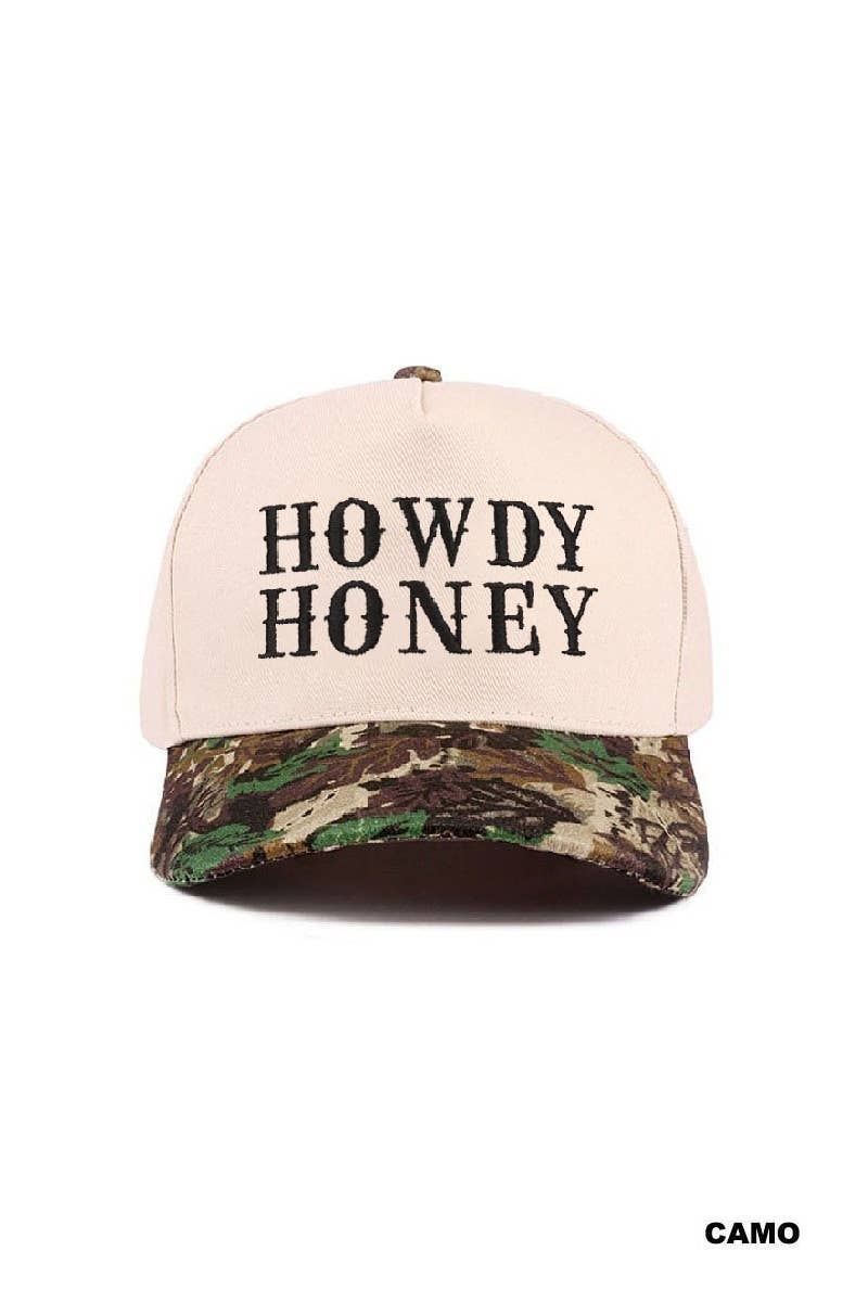 Howdy Honey Two-tone Canvas Cotton Cap