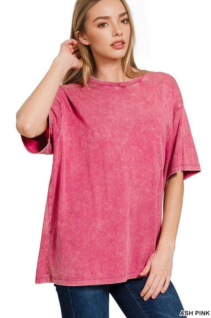 Vintage Wash Oversize Cotton Tee